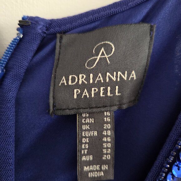 Adrianna Papel blue sequin dress size 16 - Picture 3 of 3